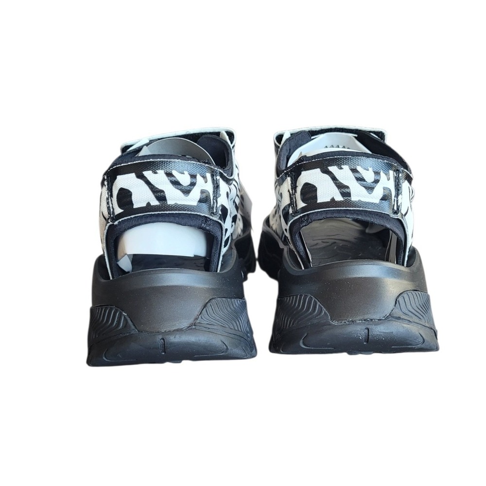 ADIDAS x Stella McCartney 9 Black White Animal Print Hika Sandal Women - Picture 4 of 13